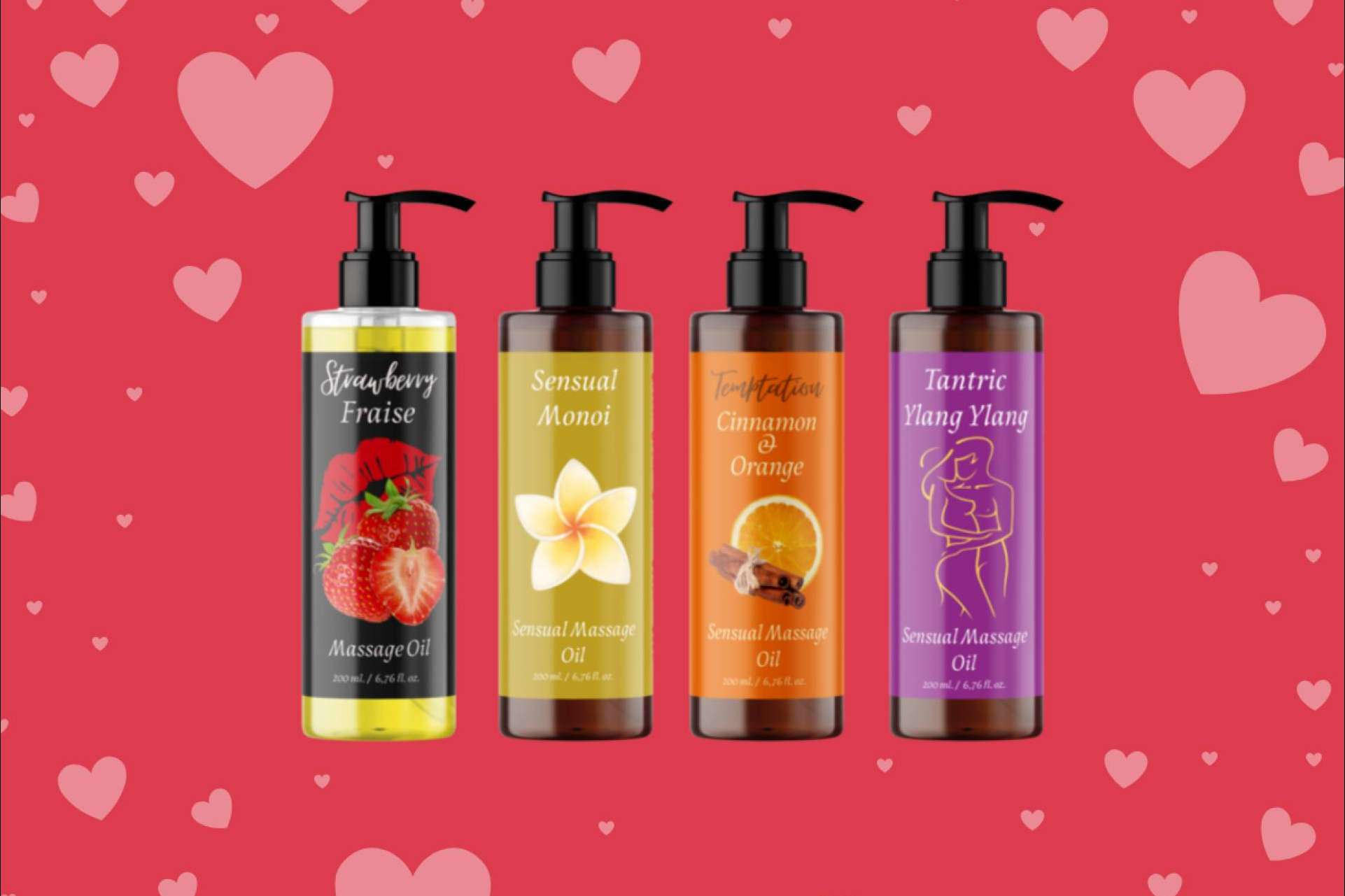 Aceites de masaje sensuales para San Valentín