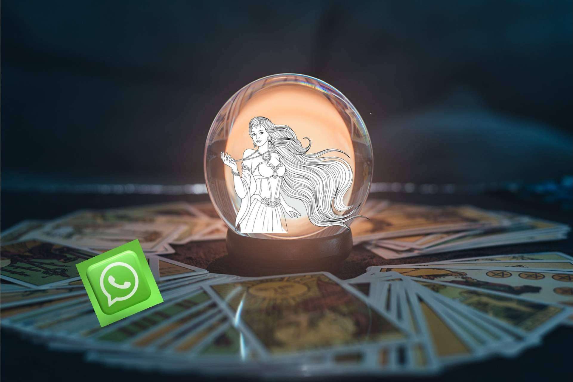 Promoción de WhatsApp de primavera para consultas del tarot con la Dama Mágica